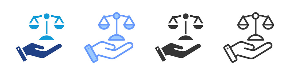 Poster - Integrity icon set multiple style collection
