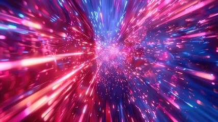 Poster - Experience a vibrant abstract artwork featuring dynamic colors in motion. This sci-fi inspired piece captures the essence of energy and illumination for stunning visual effects.