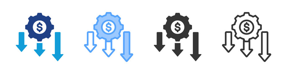 Poster - Reduced Cost icon set multiple style collection