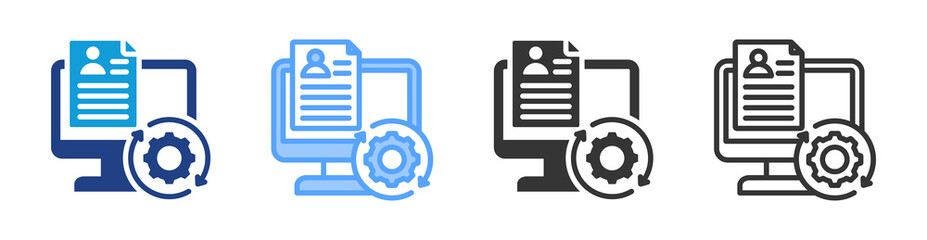 Poster - Onboarding Automation icon set multiple style collection