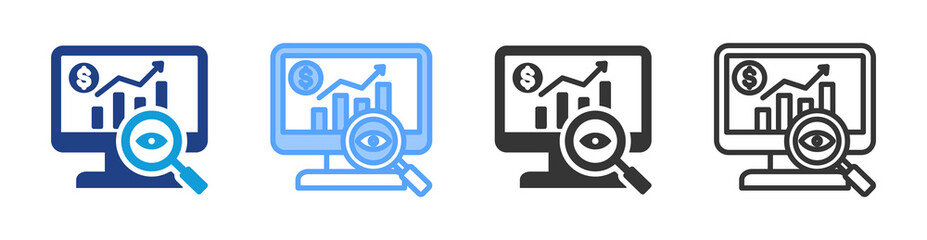Poster - Transparency icon set multiple style collection