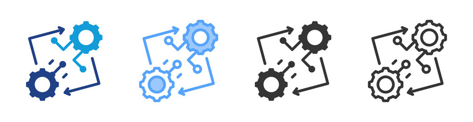 Aufkleber - Combination icon set multiple style collection