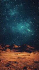 a captivating extraterrestrial landscape featuring rugged terrain illuminated by a rich orange hue, 