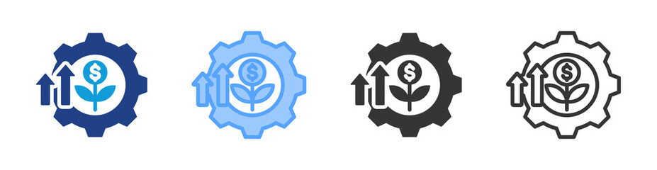 Aufkleber - Improve Performance icon set multiple style collection