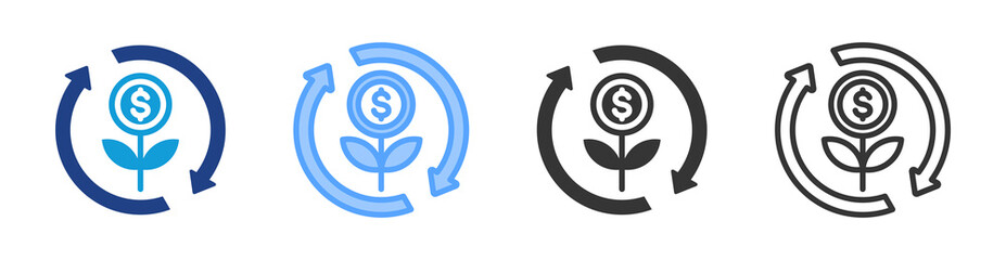 Poster - Restarter icon set multiple style collection