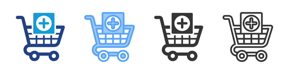 Poster - Items icon set multiple style collection