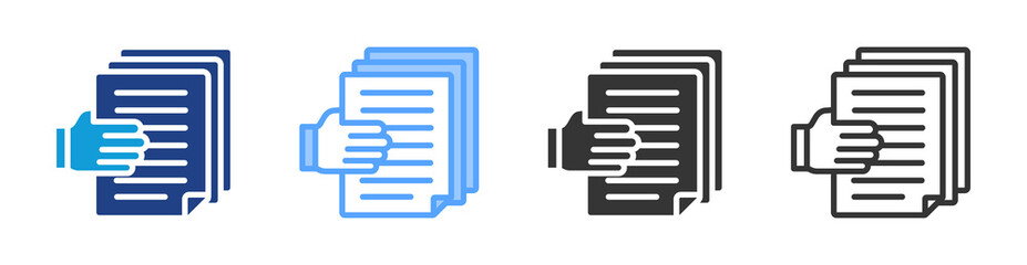 Poster - Documented icon set multiple style collection