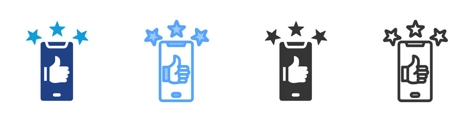 Poster - Review Apply icon set multiple style collection