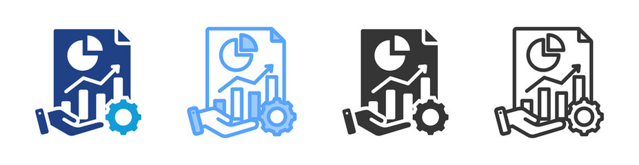 Poster - Management Accounting icon set multiple style collection