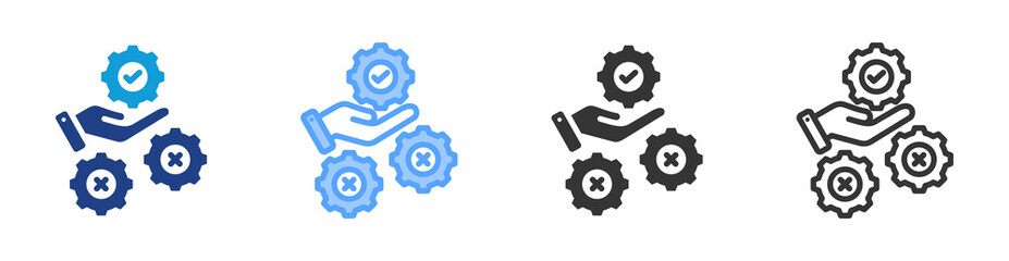 Poster - Decision Making icon set multiple style collection