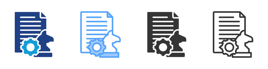 Aufkleber - Strategic Planning icon set multiple style collection