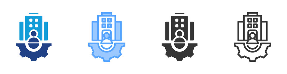 Poster - Manager icon set multiple style collection