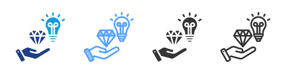 Aufkleber - Value Creation icon set multiple style collection