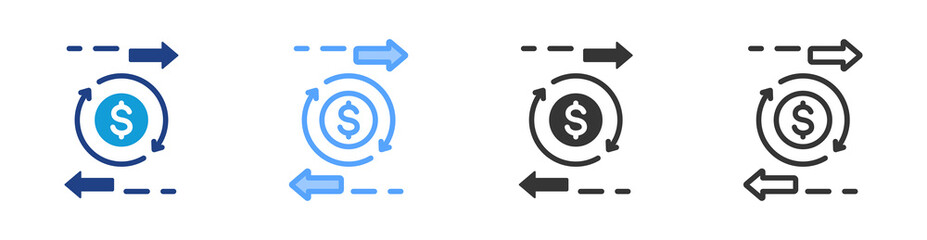 Poster - Transfer Pricing icon set multiple style collection