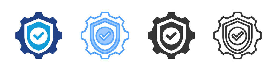 Poster - Safety icon set multiple style collection