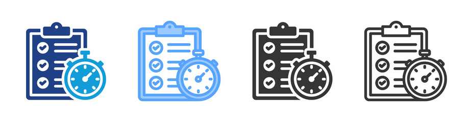 Poster - Quick Assigment icon set multiple style collection