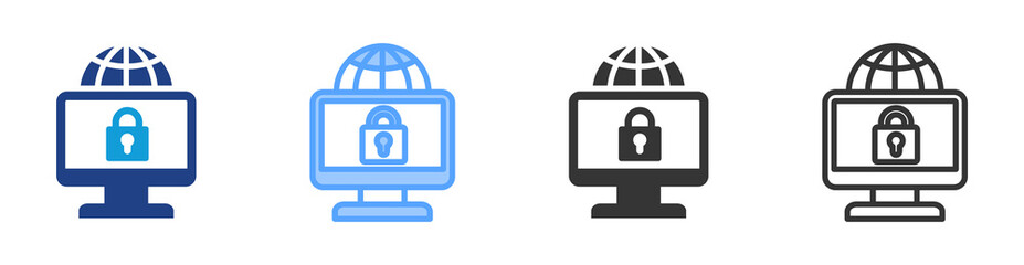 Poster - Global Access icon set multiple style collection