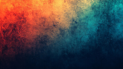 Poster - Dark glowing neon blue orange and green grainy gradient background symbolizes summer energy futuristic vibes and digital creativity perfect for web banners posters or modern visual design

