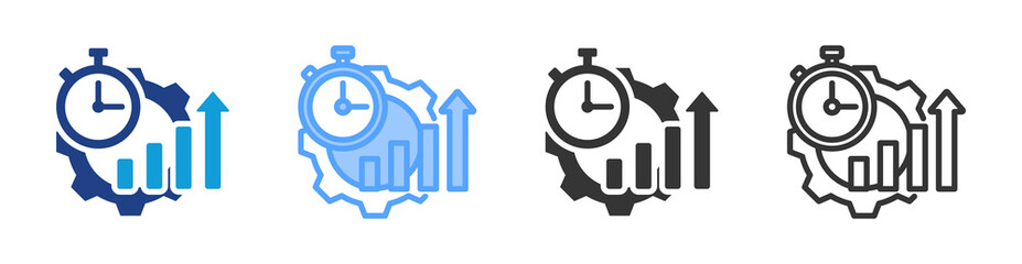 Aufkleber - Productivity icon set multiple style collection