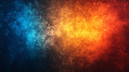 Poster - Dark glowing neon blue orange and green grainy gradient background symbolizes summer energy futuristic vibes and digital creativity perfect for web banners posters or modern visual design

