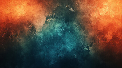Poster - Dark glowing neon blue orange and green grainy gradient background symbolizes summer energy futuristic vibes and digital creativity perfect for web banners posters or modern visual design

