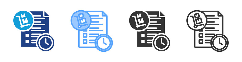 Poster - Purchasing Plan icon set multiple style collection