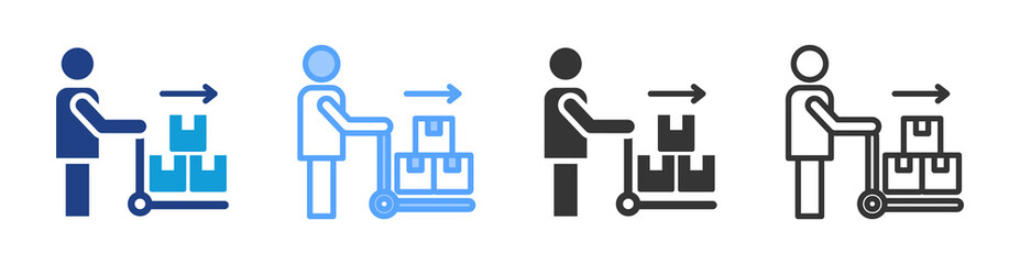 Poster - Seller icon set multiple style collection
