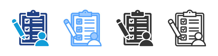 Poster - Survey icon set multiple style collection