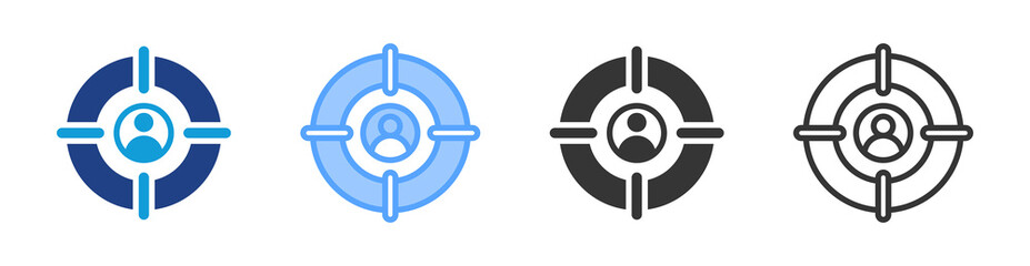 Poster - Targets Instruments icon set multiple style collection