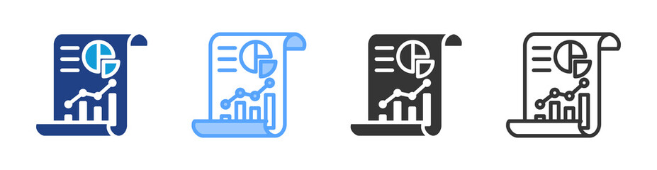 Poster - Statistical Inferences icon set multiple style collection