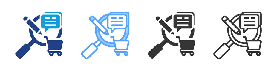 Poster - Market Research Surveys icon set multiple style collection