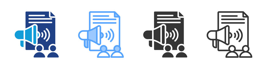 Poster - Public Infomation icon set multiple style collection