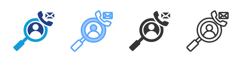 Aufkleber - Contact Sample Individual icon set multiple style collection