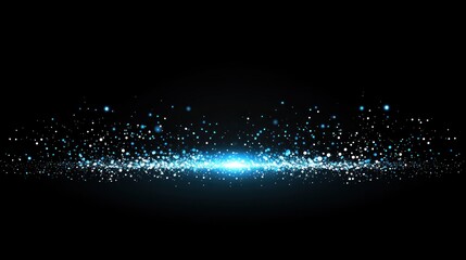 Wall Mural - Abstract light display effect with glowing particles.