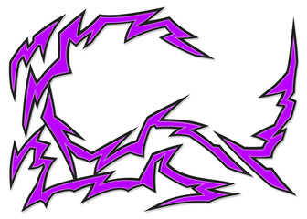 Aufkleber - Simple background with lightning effect pattern and with some copy space area