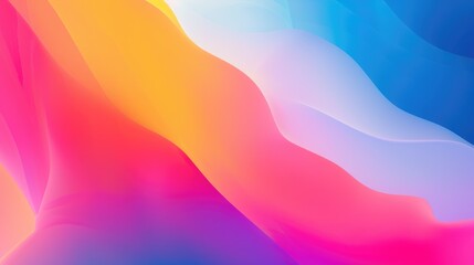 Poster - Vibrant gradient abstract background in warm orange and cool blue tones. Digital art for modern design. Abstract image of vibrant color or multi colored of fabric pattern floating and flowing. AIG51.