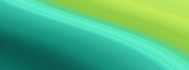 Fototapete - Abstract green-teal gradient with curved lines