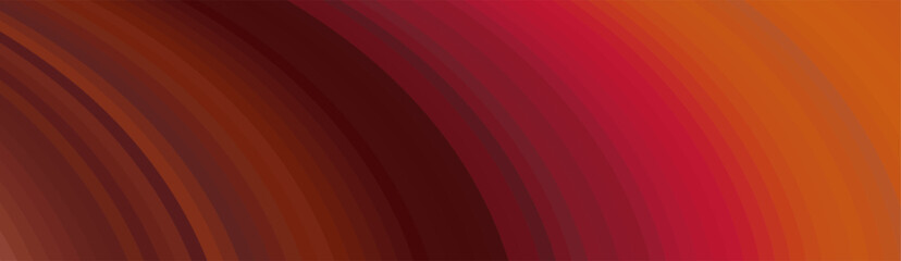 Poster - Abstract curved lines in shades of red and orange