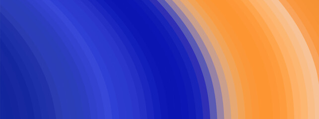 Fototapete - Abstract curved lines blend blue and orange hues