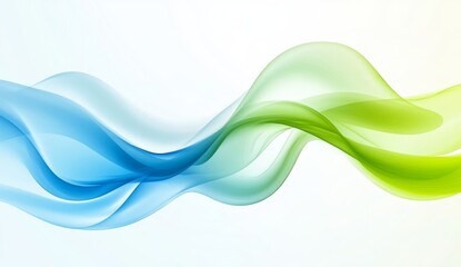 Abstract blue and green flowing wave. (1)
