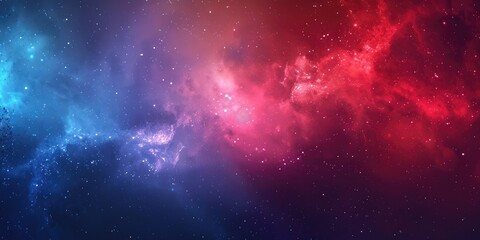 Poster - Abstract gradient waves in pink and blue hues. Background image of red and blue contrast gradient color with glittering and glowing color. Soft and fluid design for backgrounds and graphics. AIG51.