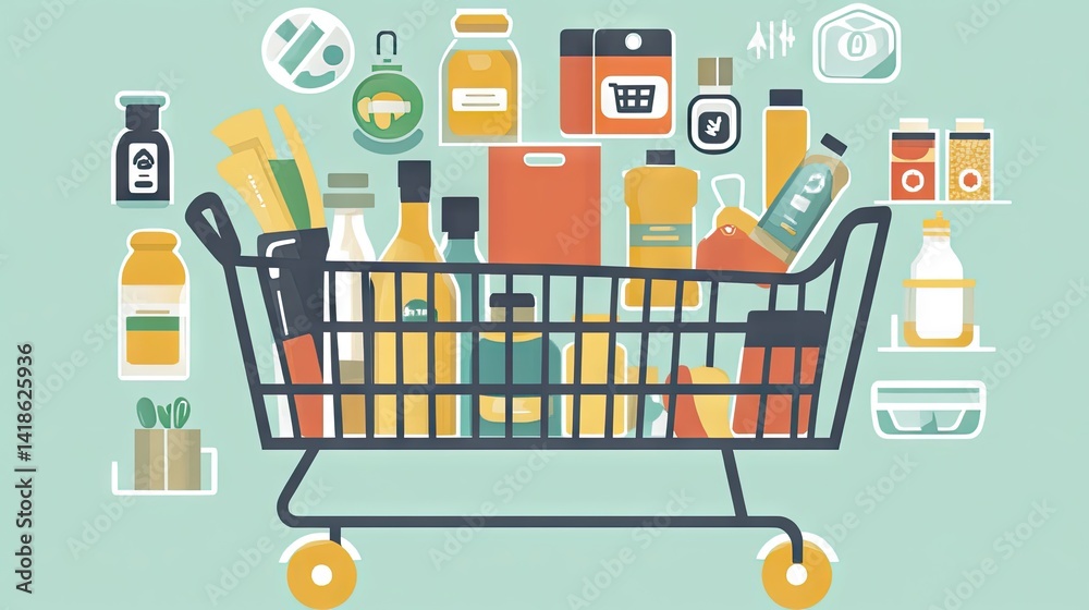 Cart interface with clear layout of product types, costs, and ...