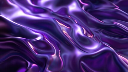 Poster - Close up of wavy purple fabric texture. Soft purple textile background. Macro photograph of cloth texture with glowing glitter and purple color waving surface. Smooth elegance cloth material. AIG51.