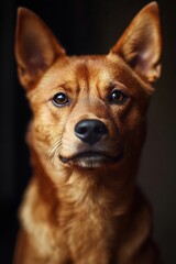 Poster - Majestic Close-Up of Dog with Captivating Eyes Showing Expressions of Loyalty : Generative AI