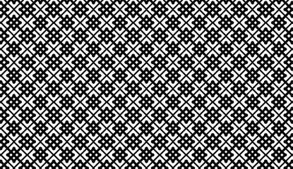 Poster - Intricate black linear pattern intertwining across pristine white surface, generating hypnotic geometric maze like design