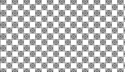 Poster - Black and white checkered seamless pattern forming hypnotic optical illusion, ideal for backgrounds and decorative purposes
