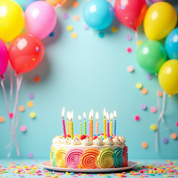 birthday cake with candles, happy birthday background with cake , candle