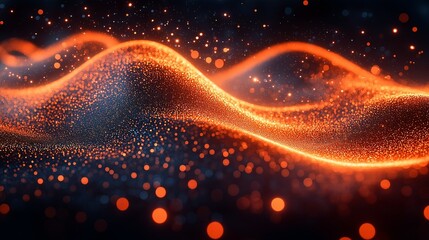 Wall Mural - Artistic interpretation of quantum physics with particles in motion simple background,generative ai illustration