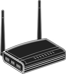 Aufkleber - wireless router vector icon on white background