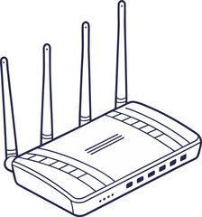 Aufkleber - wireless router vector icon on white background